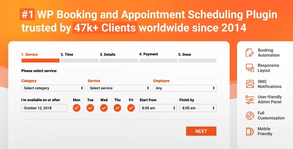 Bookly Pro - Appointment Booking and Scheduling Software System